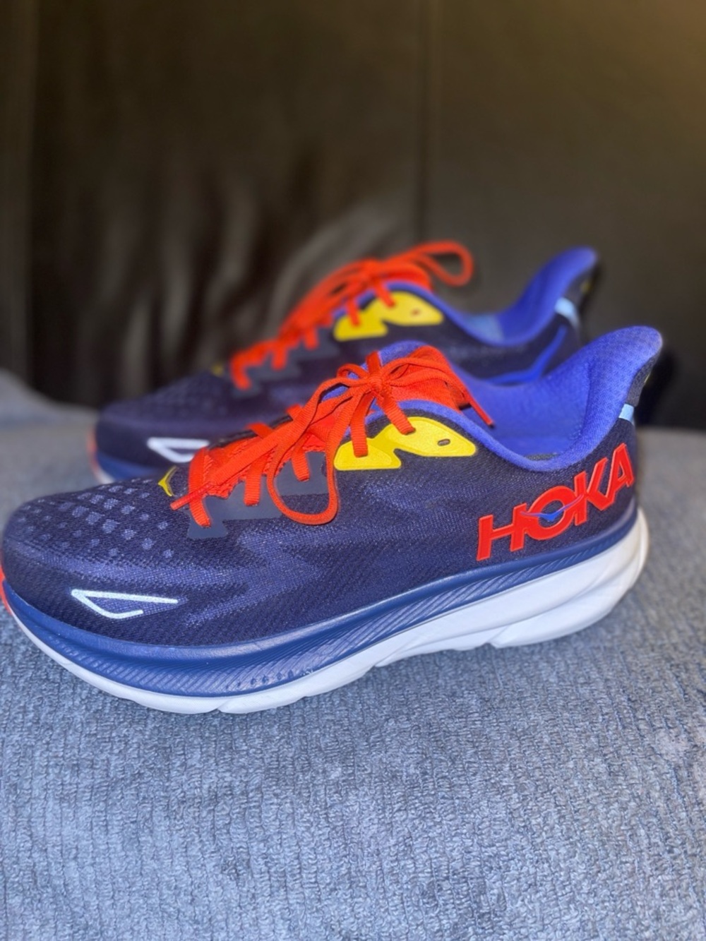 Hoka One Clifton 9 Men's Bellwether Blue Dazzling Blue Running Shoes S 11D EUC